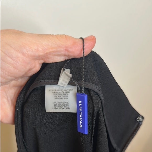 ELIE TAHARI OVERLAY WIDE LEG PANT SIDE ZIP CLOSURE NWT SIZE 12 - Picture 9 of 9